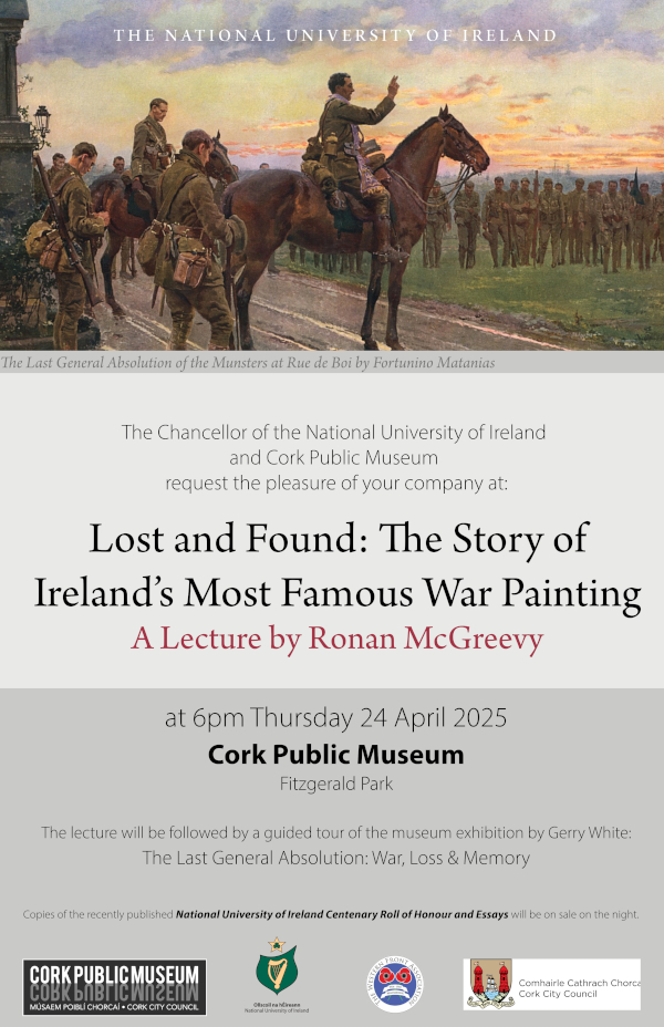 Image of Lecture Event Invitation, Lost and Found: The Story of Ireland's Most Famous War Painting